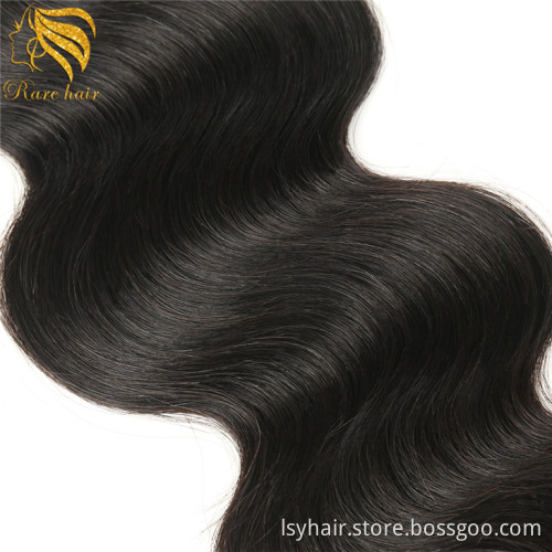 Lsy Brazilian Body Wave Human Hair Lace Closure 4"*4" Natural Free Part Middle Part Three Part Human Hair Weave Closures